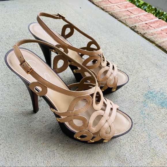 Jessica Simpson Shoes - Jessica Simpson Genevieve Leather Heels SZ 10B
